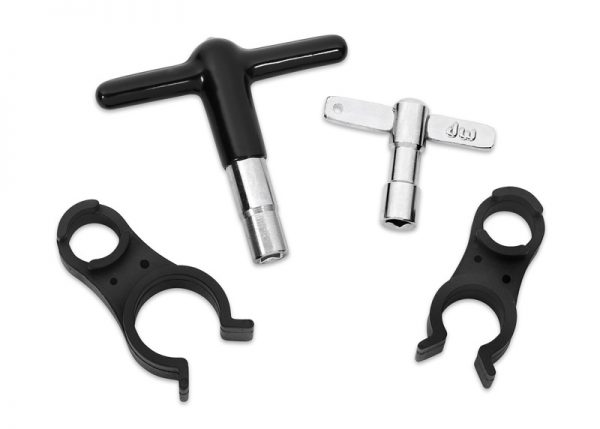 DW DWSM803-2 HI-TORQUE STEEL DRUM KEY AND STANDARD KEY WITH 2 CLIPS