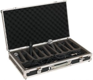 ROCKCASE RC 23210 B - Standard Line - Microphone Flight Case for 10 Microphones