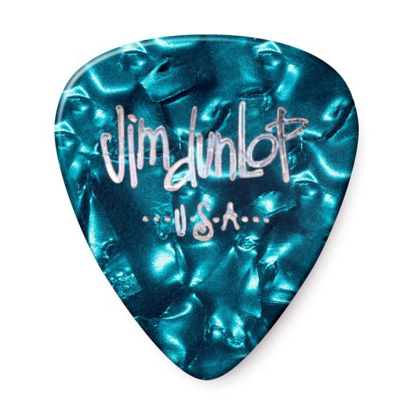 DUNLOP CELLULOID TURQUOISE PEARLOID PICK MEDIUM