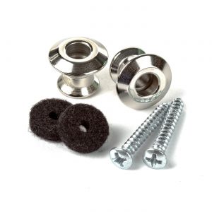 DUNLOP STRAPLOK DUAL DESIGN STRAP BUTTON SET - NICKEL