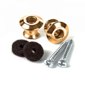 DUNLOP STRAPLOK DUAL DESIGN STRAP BUTTON SET - GOLD