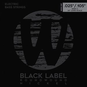 WARWICK 41311 Black Label, Nickel-Plated, Medium Light 5-String High C (25-105)