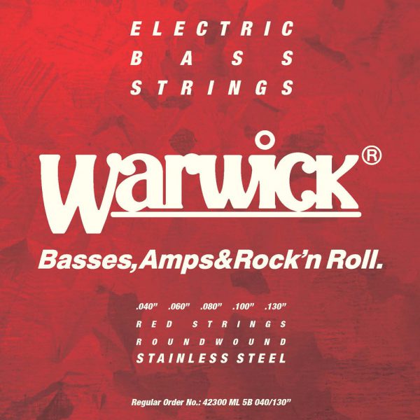 WARWICK 42300 RED Stainless Steel Medium Light 5-String (40-130)
