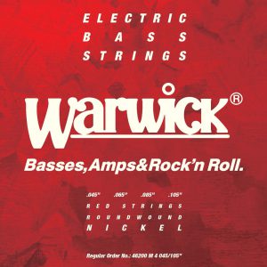 WARWICK 46200 RED Nickel Plated Medium 4-String (45-105)