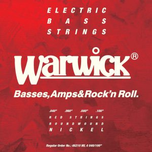 WARWICK 46210 RED Nickel Plated Medium Light 4-String (40-100)