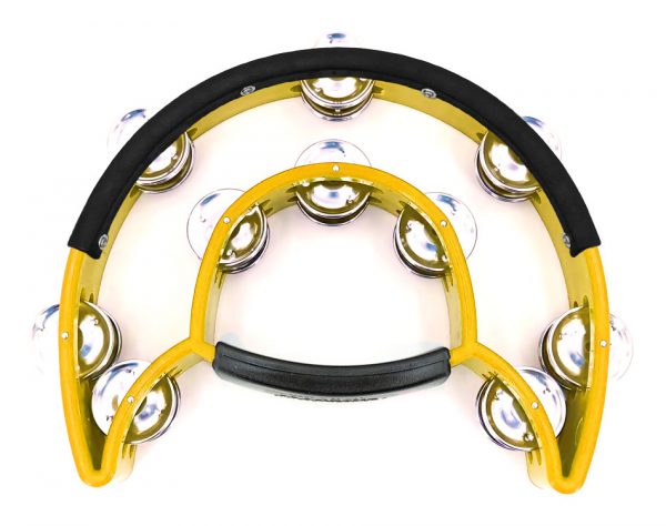 MAXTONE 818N/P Power-2 Tambourine w/Protecting Trim (Yellow)