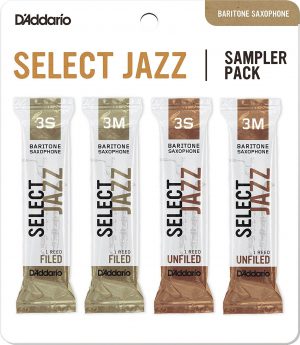 D'ADDARIO Select Jazz Reed Sampler Pack - Baritone Sax 3S/3M