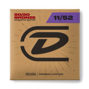 DUNLOP DAB1152 80/20 BRONZE ACOUSTIC GUITAR STRINGS (11-52)