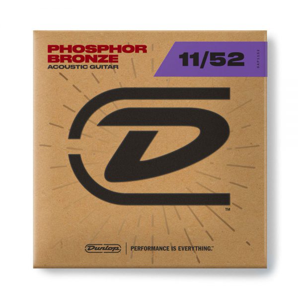 DUNLOP DAP1152 PHOSPHOR BRONZE ACOUSTIC GUITAR STRINGS (11-52)