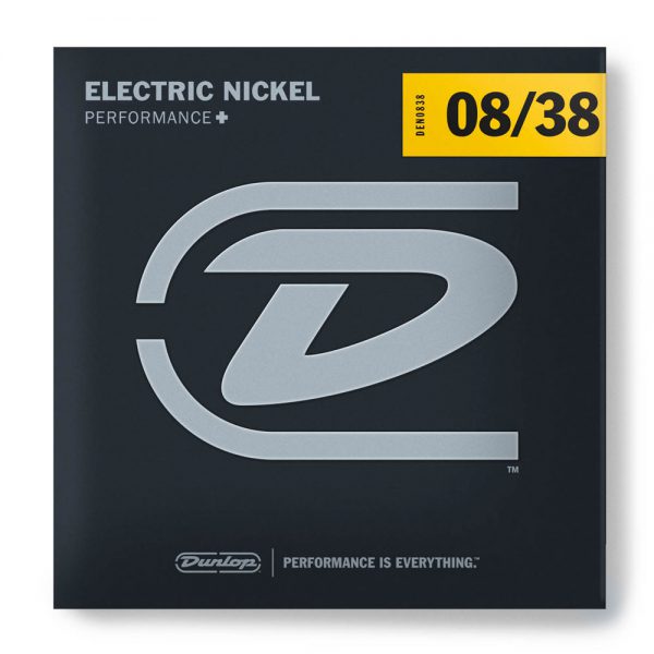 DUNLOP DEN0838 PERFORMANCE+ ELECTRIC GUITAR STRINGS (08-38)