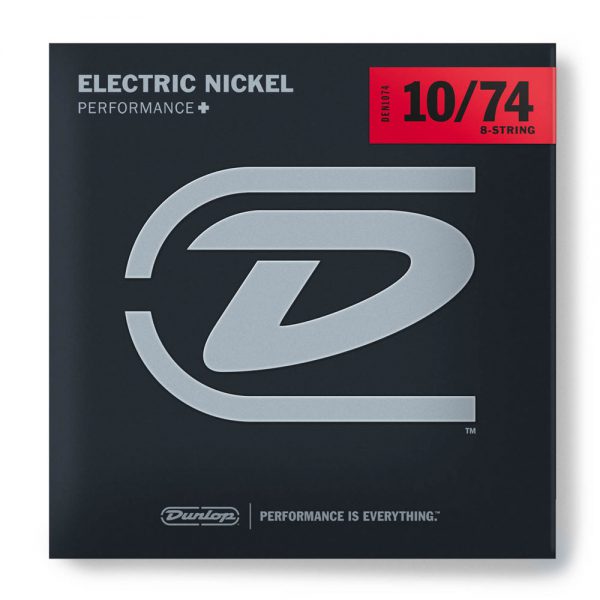 DUNLOP DEN1074 PERFORMANCE+ ELECTRIC GUITAR STRINGS 10-74 | 8-STRING