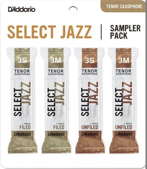 D'ADDARIO Select Jazz Reed Sampler Pack - Tenor Sax 3S/3M