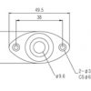 PAXPHIL HJ002 CR OVAL JACK PLATE (CHROME) 34722