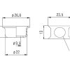 PAXPHIL HJ009 CR RECESSED JACK PLATE (CHROME) 34935