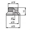 PAXPHIL NS007 CR HAT CONTROL KNOB SCREW TYPE (CHROME) 34895