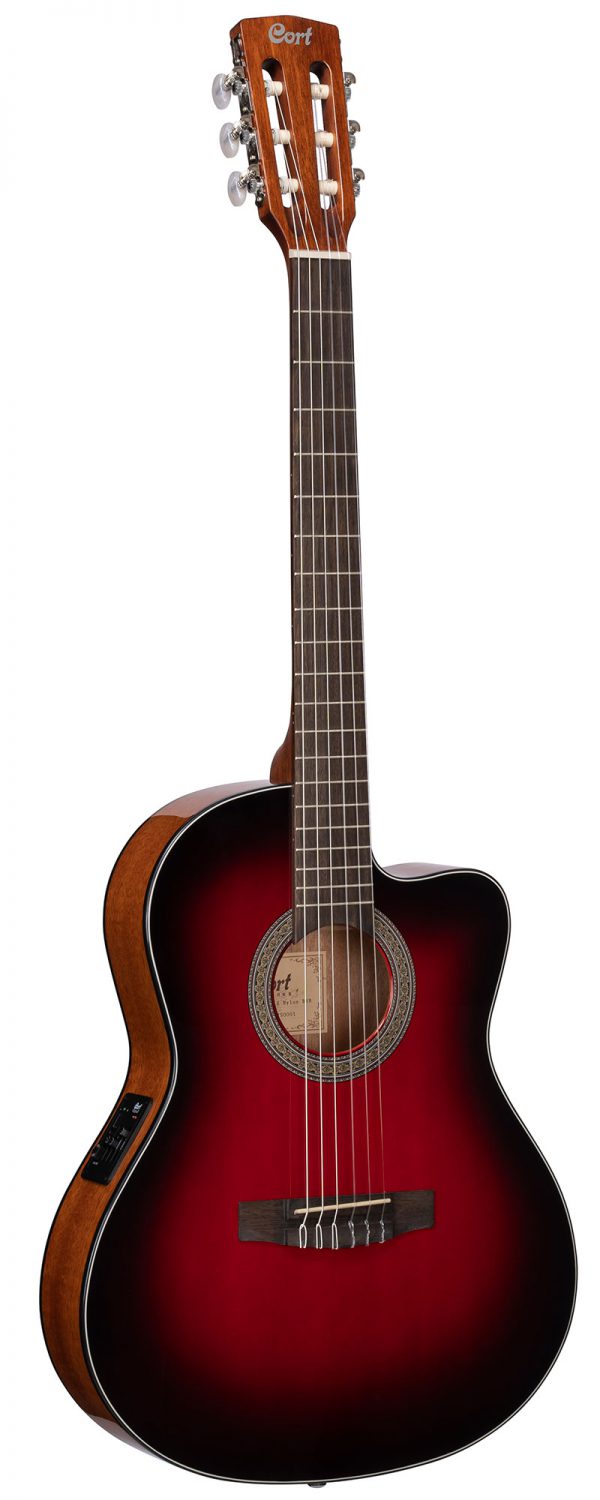 CORT Jade E Nylon (Burgundy Red Burst)