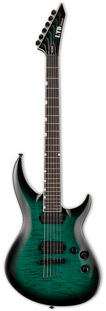 LTD H3-1000FM (Black Turquoise Burst)