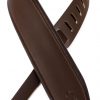 LEVY'S M26PD-DBR_DBR CLASSICS SERIES PADDED TWO-TONE GUITAR STRAP (DARK BROWN) 30949