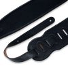 LEVY'S M4GF-BLK CLASSICS SERIES PADDED GARMENT LEATHER BASS STRAP (BLACK) 30969