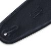 LEVY'S M4GF-BLK CLASSICS SERIES PADDED GARMENT LEATHER BASS STRAP (BLACK) 30968