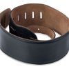 LEVY'S M4GF-BLK CLASSICS SERIES PADDED GARMENT LEATHER BASS STRAP (BLACK) 30967