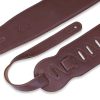 LEVY'S M4GF-BRN CLASSICS SERIES PADDED GARMENT LEATHER BASS STRAP (BROWN) 30973