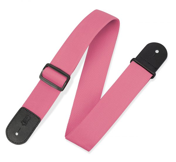 LEVY'S M8POLY-PNK CLASSICS SERIES POLYPROPYLENE GUITAR STRAP (PINK)