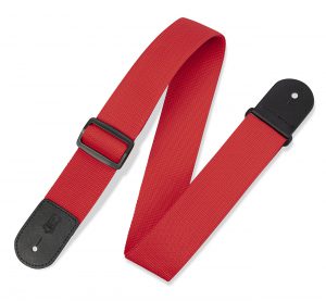 LEVY'S M8POLY-RED CLASSICS SERIES POLYPROPYLENE GUITAR STRAP (RED)