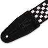 LEVY'S MP-28 PRINT SERIES GUITAR STRAP (BLACK AND WHITE CHECKERS) 31056