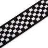 LEVY'S MP-28 PRINT SERIES GUITAR STRAP (BLACK AND WHITE CHECKERS) 31058