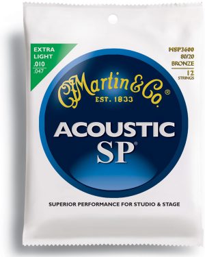 MARTIN MSP3600 SP Acoustic 80/20 Bronze Extra Light 12 String (10-47)