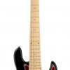 SADOWSKY MetroExpress 21-Fret Hybrid P/J Bass, Maple, 5-String (Solid Black High Polish)