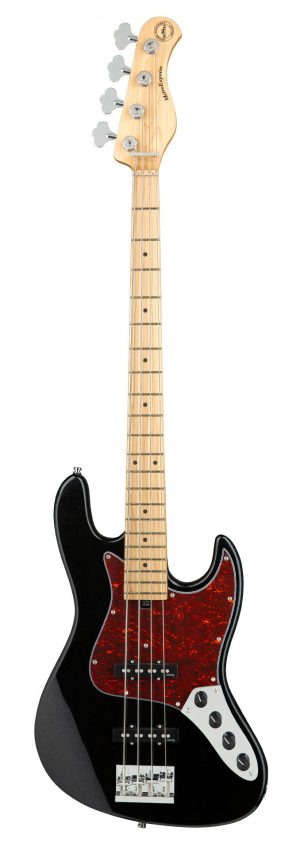 SADOWSKY MetroExpress 21-Fret Vintage J/J Bass, Maple, 4-String (Solid Black High Polish)