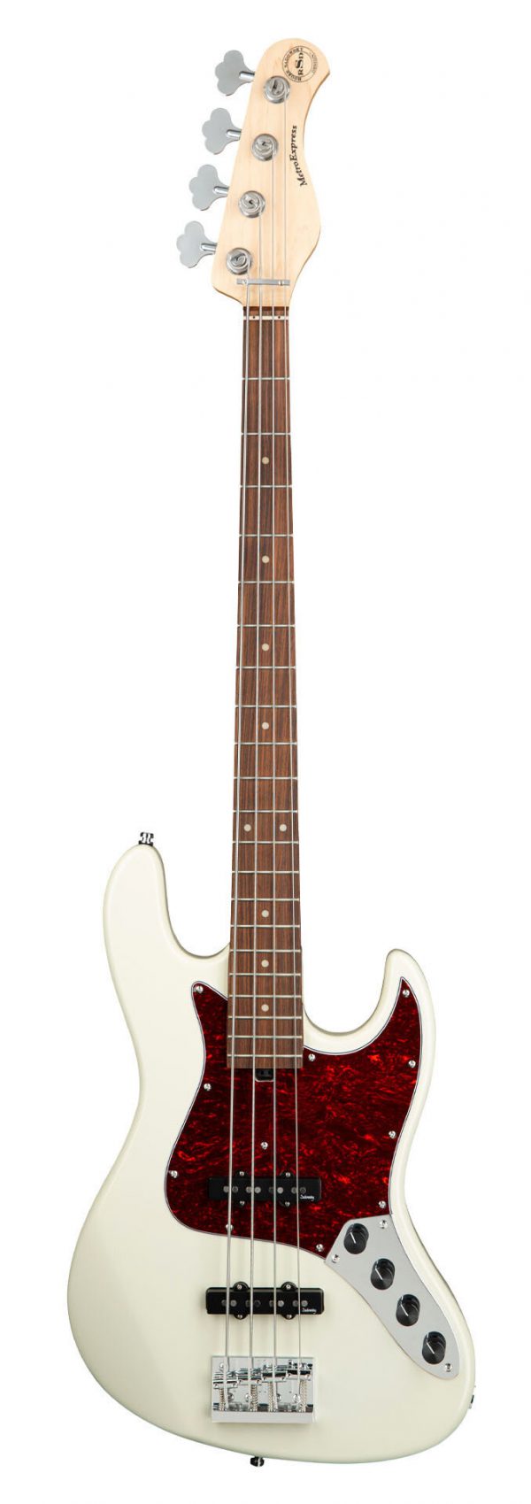 SADOWSKY MetroExpress 21-Fret Vintage J/J Bass, Morado, 4-String (Olympic White High Polish)