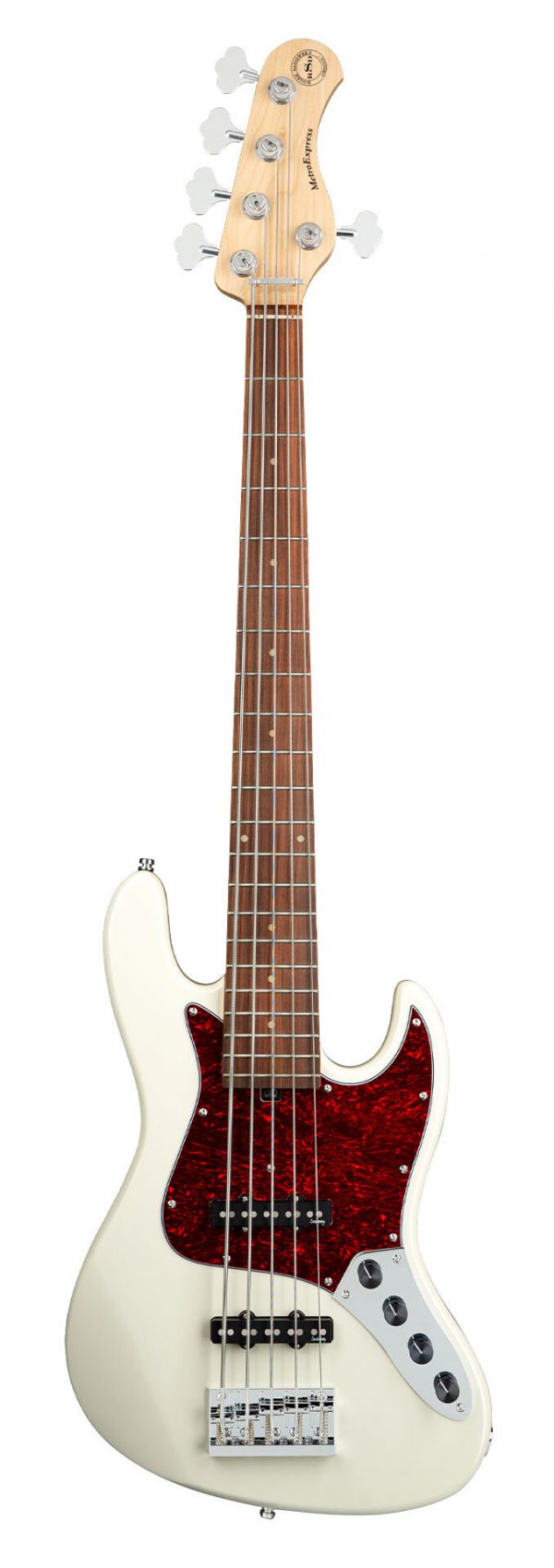 SADOWSKY MetroExpress 21-Fret Vintage J/J Bass, Morado, 5-String (Solid Olympic White High Polish)