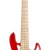 SADOWSKY MetroExpress 21-Fret Vintage J/J Bass, Maple, 5-String (Candy Apple Red Metallic)