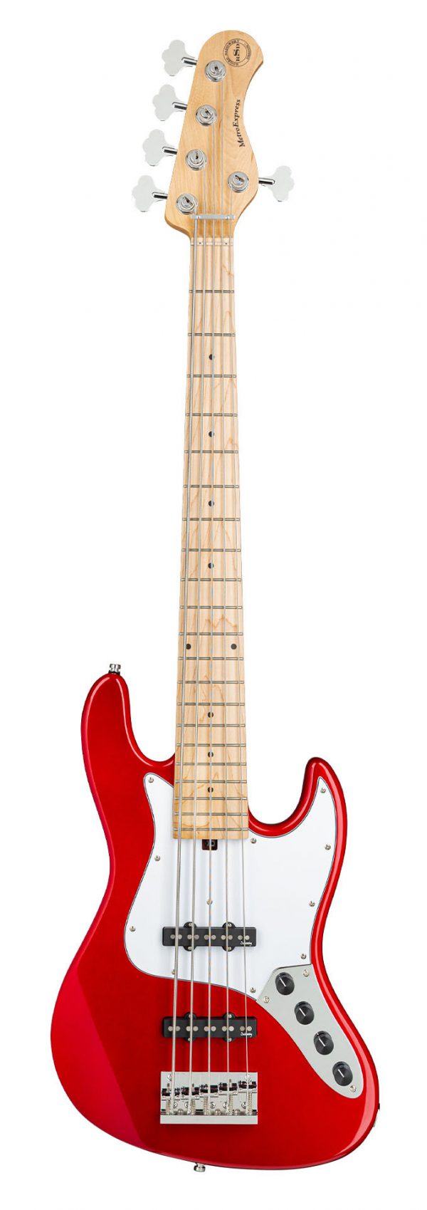 SADOWSKY MetroExpress 21-Fret Vintage J/J Bass, Maple, 5-String (Candy Apple Red Metallic)