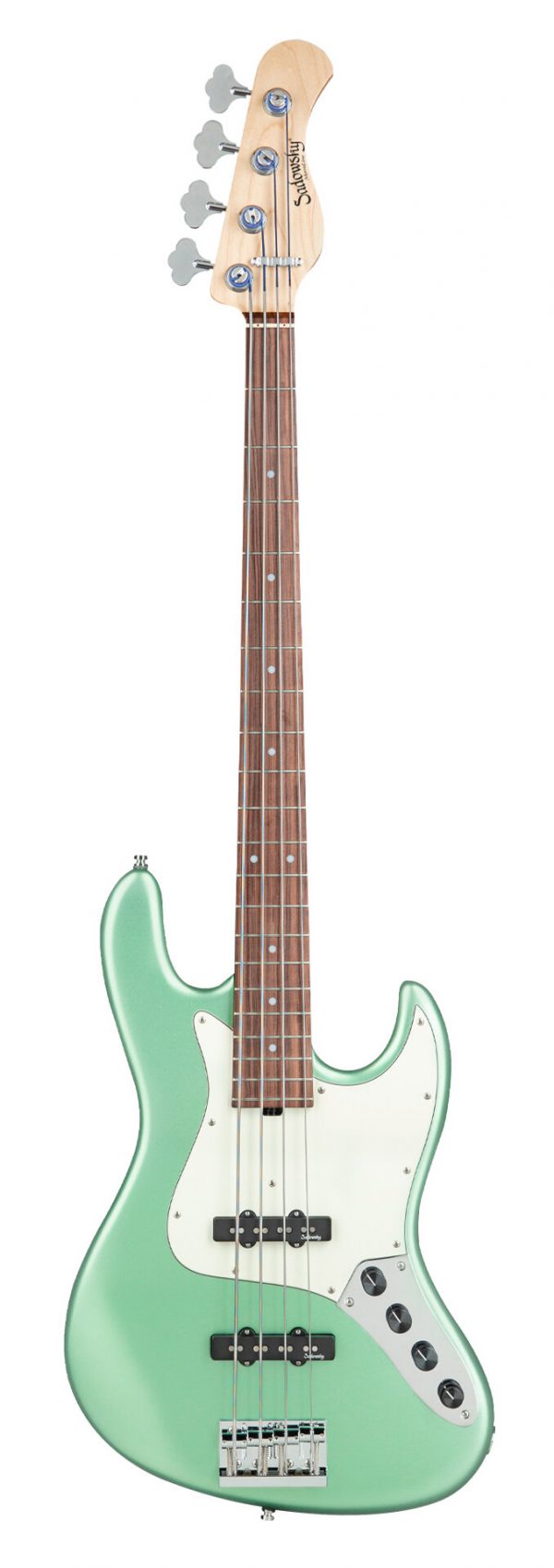 SADOWSKY MetroLine 21-Fret Vintage J/J Bass, Alder, 4-String (Solid Sage Green Metallic Satin)