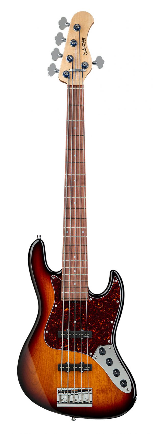 SADOWSKY MetroLine 21-Fret Vintage J/J Bass, Alder, 5-String ('59 Burst Transparent High Polish)