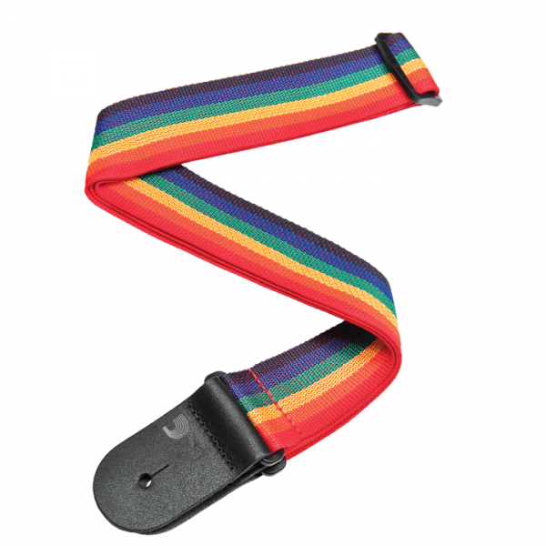 D'ADDARIO PWS111 POLYPRO GUITAR STRAP (RAINBOW)