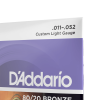 D'ADDARIO EJ13 80/20 BRONZE CUSTOM LIGHT (11-52) 26364