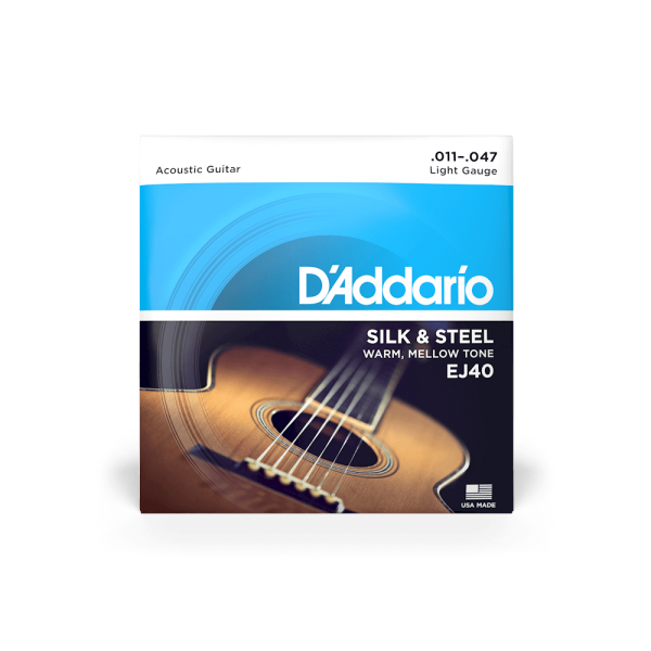 D'ADDARIO EJ40 SILK & STEEL FOLK REGULAR LIGHT (11-47)