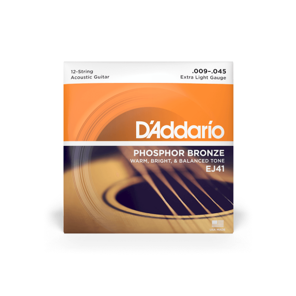 D'ADDARIO EJ41 PHOSPHOR BRONZE 12-STRING EXTRA LIGHT (09-45)