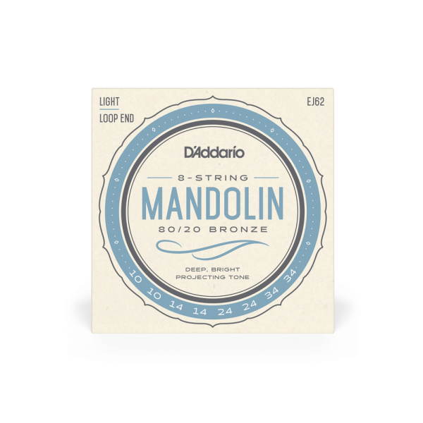 D'ADDARIO EJ62 MANDOLIN 80/20 BRONZE LIGHT (10-34)