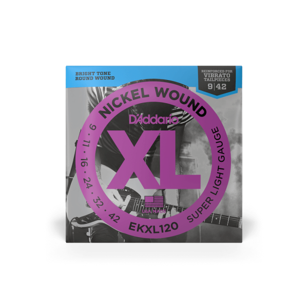 D'ADDARIO EKXL120 XL NICKEL WOUND SUPER LIGHT REINFORCED (09-42)