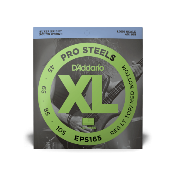 D'ADDARIO EPS165 XL PROSTEELS REG LIGHT TOP / MED BOTTOM (45-105)