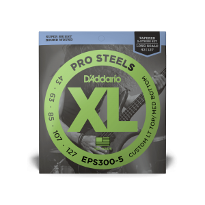 D'ADDARIO EPS300-5 XL PROSTEELS BASS Custom Light Top/Med Bottom (43-127)