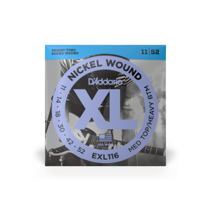 D'ADDARIO EXL116 XL NICKEL WOUND MEDIUM TOP / HEAVY BOTTOM (11-52)