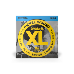 D'ADDARIO EXL125 XL NICKEL WOUND SUPER LIGHT TOP / REGULAR BOTTOM (09-46)