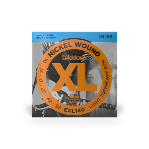 D'ADDARIO EXL140 XL NICKEL WOUND LIGHT TOP / HEAVY BOTTOM (10-52)